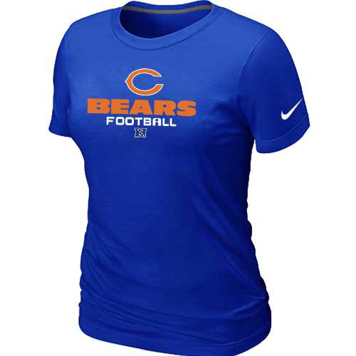Cheap Women Nike Chicago Bears Blue Critical Victory NFL Football T-Shirt