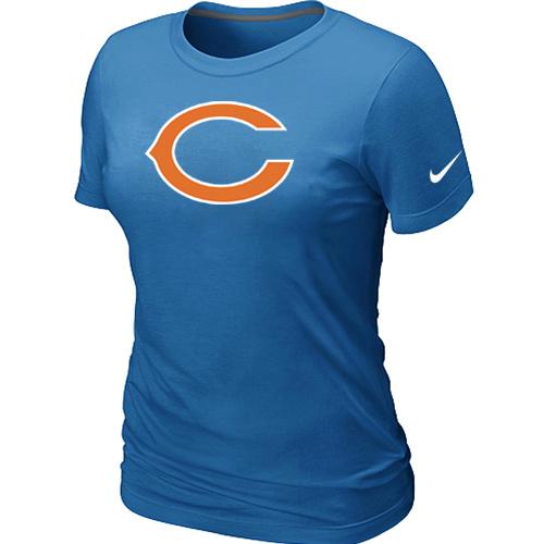 Cheap Women Nike Chicago Bears L.blue Logo NFL Football T-Shirt