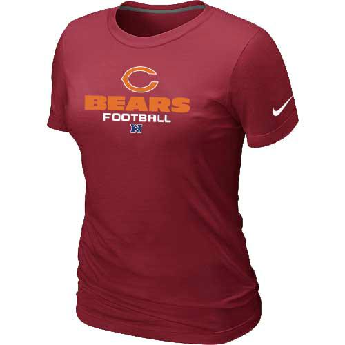 Cheap Women Nike Chicago Bears Red Critical Victory NFL Football T-Shirt