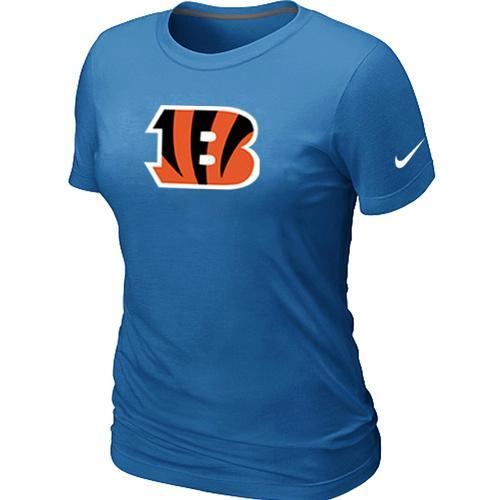 Cheap Women Nike Cincinnati Bengals L.blue Logo NFL Football T-Shirt