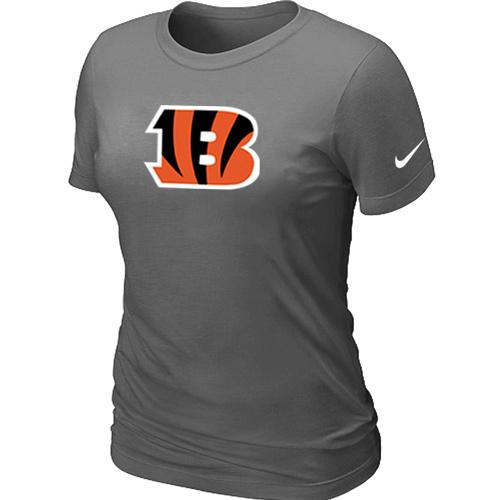 Cheap Women Nike Cincinnati Bengals D.Grey Logo NFL Football T-Shirt