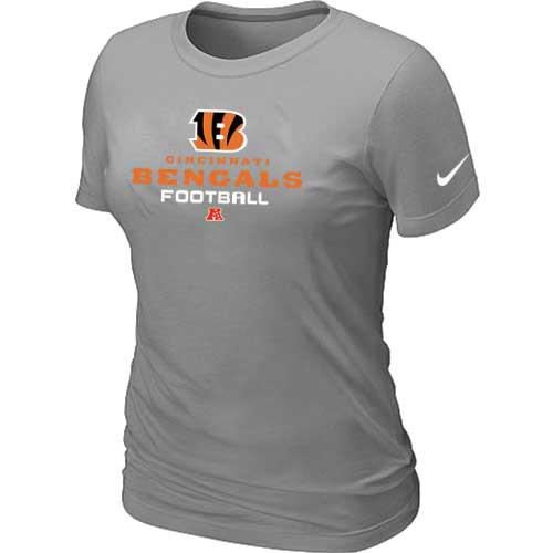 Cheap Women Nike Cincinnati Bengals L.Grey Critical Victory NFL Football T-Shirt