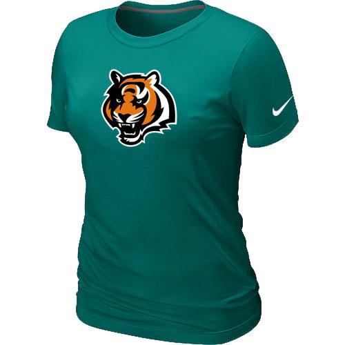 Cheap Women Nike Cincinnati Bengals Tean Logo L.Green NFL Football T-Shirt