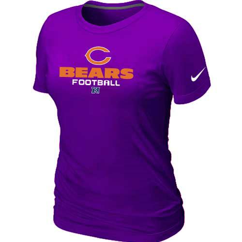 Cheap Women Nike Chicago Bears Purple Critical Victory NFL Football T-Shirt