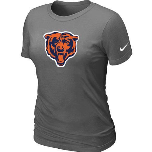 Cheap Women Nike Chicago Bears Black Tean Logo D.Grey NFL Football T-Shirt