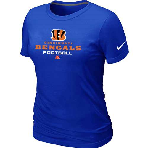 Cheap Women Nike Cincinnati Bengals Blue Critical Victory NFL Football T-Shirt