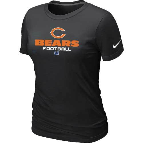 Cheap Women Nike Chicago Bears Black Critical Victory NFL Football T-Shirt