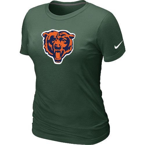 Cheap Women Nike Chicago Bears Black Tean Logo D.Green NFL Football T-Shirt