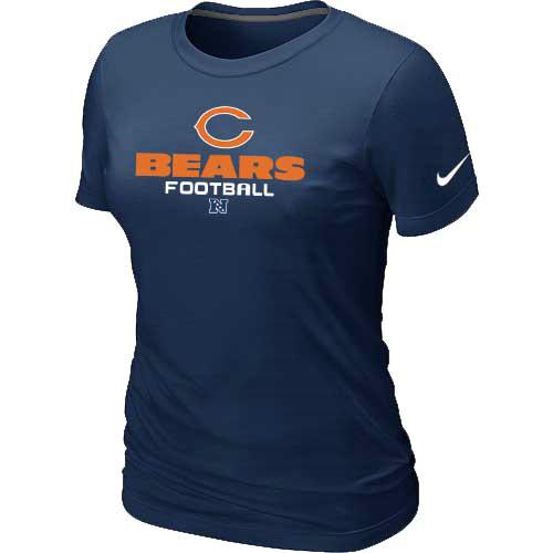 Cheap Women Nike Chicago Bears D.Blue Critical Victory NFL Football T-Shirt