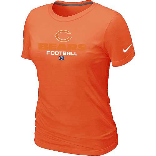 Cheap Women Nike Chicago Bears Orange Critical Victory NFL Football T-Shirt