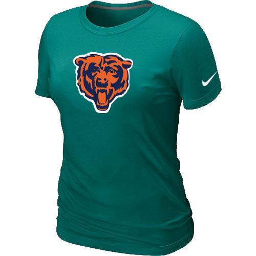 Cheap Women Nike Chicago Bears Black Tean Logo L.Green NFL Football T-Shirt
