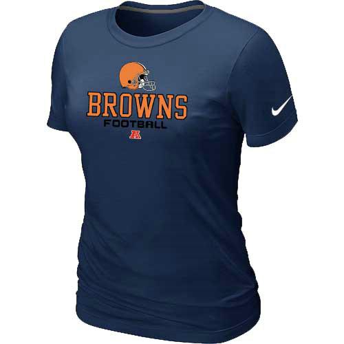 Cheap Women Nike Cleveland Browns D.Blue Critical Victory NFL Football T-Shirt
