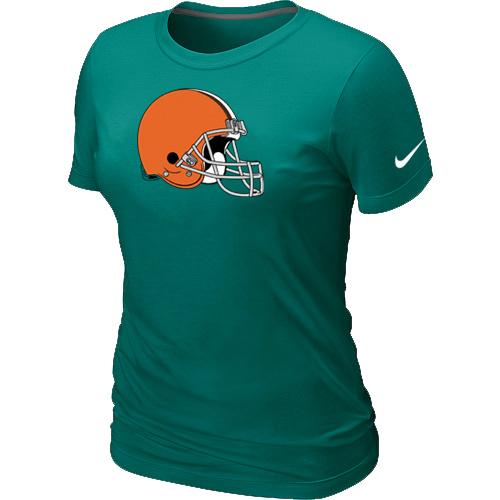 Cheap Women Nike Cleveland Browns L.Green Logo NFL Football T-Shirt