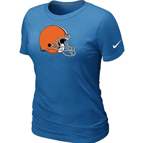 Cheap Women Nike Cleveland Browns L.blue Logo NFL Football T-Shirt