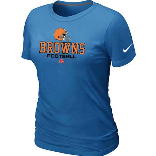Cheap Women Nike Cleveland Browns L.blue Critical Victory NFL Football T-Shirt