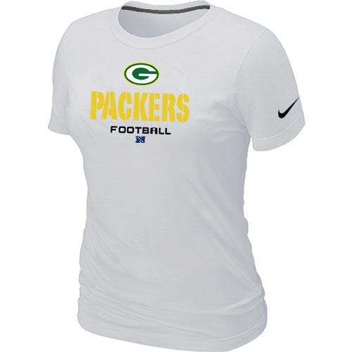 Cheap Women Nike Green Bay Packers Critical Victory White NFL Football T-Shirt