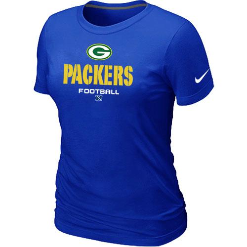 Cheap Women Nike Green Bay Packers Critical Victory Blue NFL Football T-Shirt