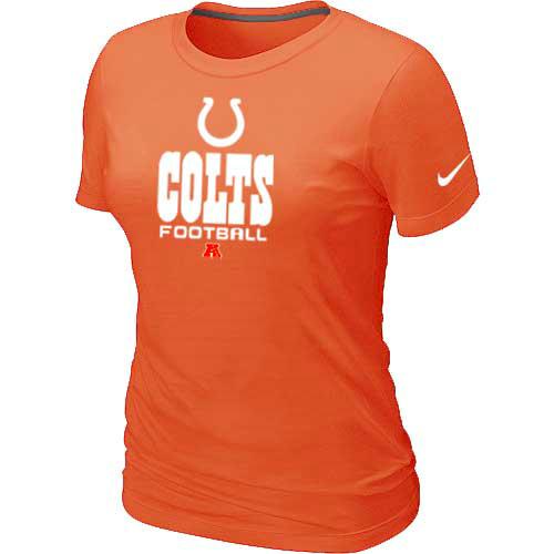 Cheap Women Nike Indianapolis Colts Orange Critical Victory NFL Football T-Shirt