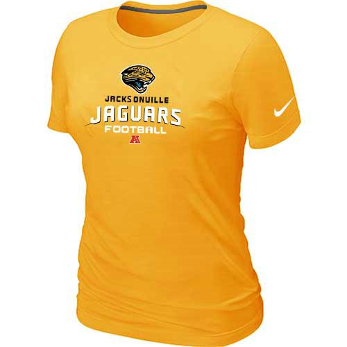 Cheap Women Nike Jacksonville Jaguars Yellow Critical Victory NFL Football T-Shirt