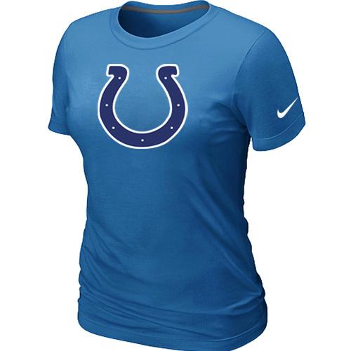 Cheap Women Nike Indianapolis Colts L.blue Logo NFL Football T-Shirt