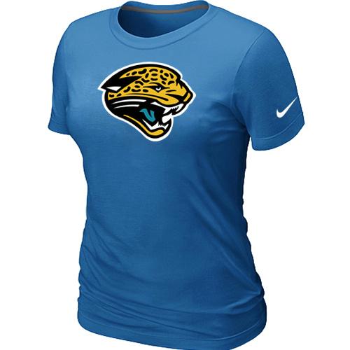 Cheap Women Nike Jacksonville Jaguars L.blue Logo NFL Football T-Shirt