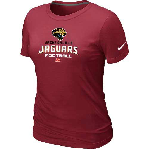 Cheap Women Nike Jacksonville Jaguars Red Critical Victory NFL Football T-Shirt