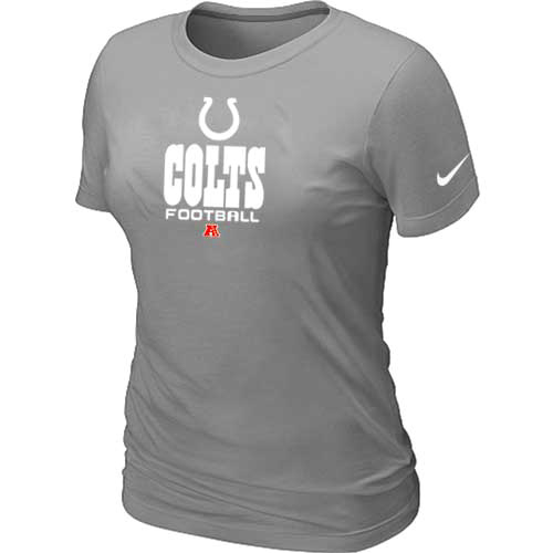 Cheap Women Nike Indianapolis Colts L.Grey Critical Victory NFL Football T-Shirt