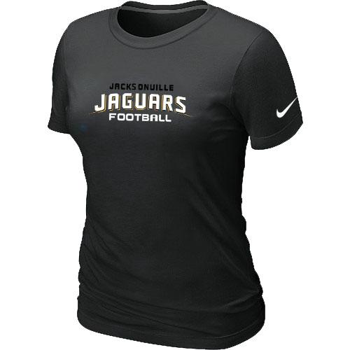 Cheap Women Nike Jacksonville Jaguars Sideline Legend Authentic Font Black NFL Football T-Shirt