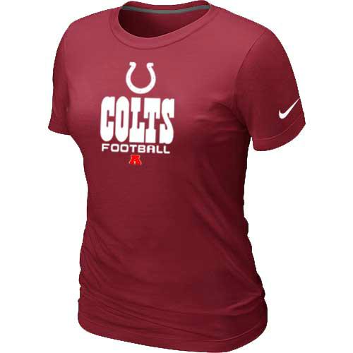 Cheap Women Nike Indianapolis Colts Red Critical Victory NFL Football T-Shirt