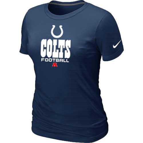 Cheap Women Nike Indianapolis Colts D.Blue Critical Victory NFL Football T-Shirt