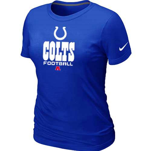 Cheap Women Nike Indianapolis Colts Blue Critical Victory NFL Football T-Shirt