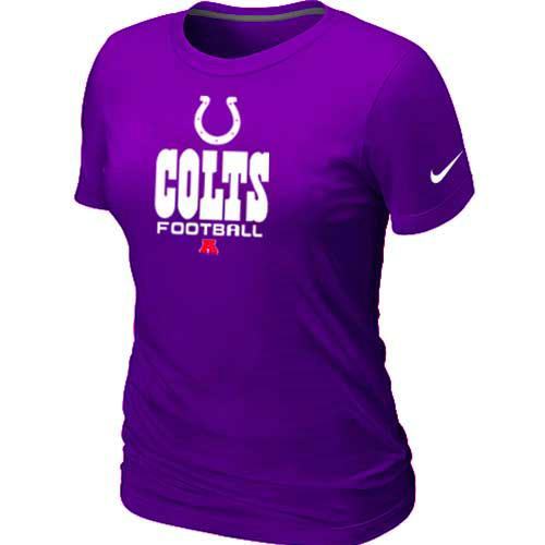 Cheap Women Nike Indianapolis Colts Purple Critical Victory NFL Football T-Shirt