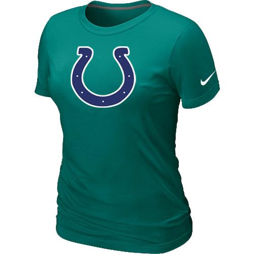Cheap Women Nike Indianapolis Colts L.Green Logo NFL Football T-Shirt