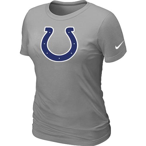 Cheap Women Nike Indianapolis Colts L.Grey Logo NFL Football T-Shirt