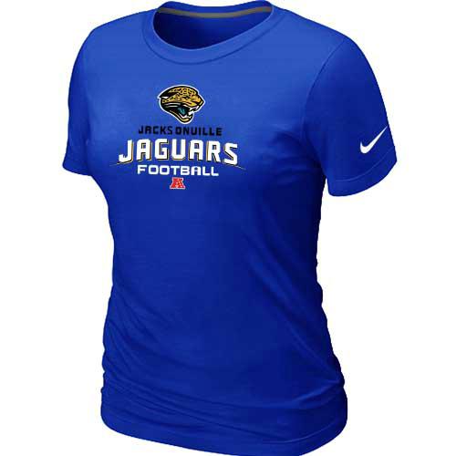 Cheap Women Nike Jacksonville Jaguars Blue Critical Victory NFL Football T-Shirt