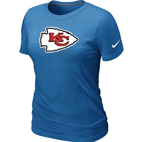 Cheap Women Nike Kansas City Chiefs L.blue Logo NFL Football T-Shirt