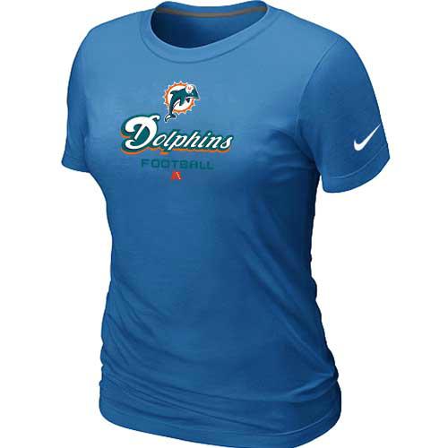 Cheap Women Nike Miami Dolphins L.blue Critical Victory NFL Football T-Shirt