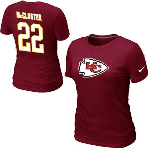 Cheap Women Nike Kansas City Chiefs Dexter McCluster Name & Number Red NFL Football T-Shirt