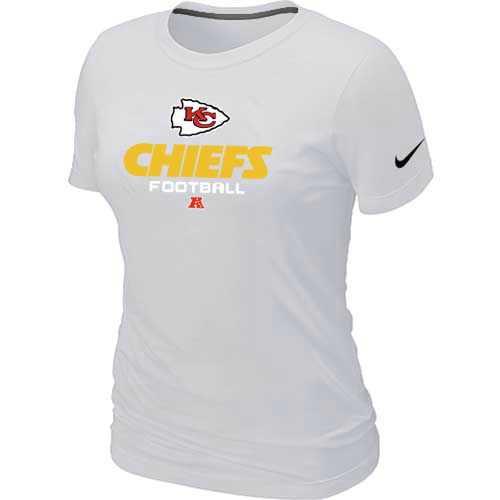 Cheap Women Nike Kansas City Chiefs White Critical Victory NFL Football T-Shirt