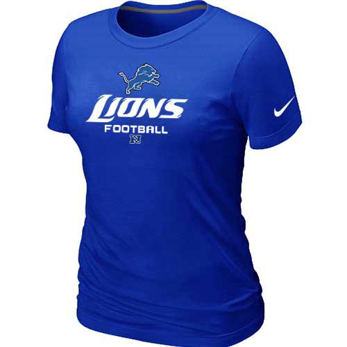 Cheap Women Nike Detroit Lions Blue Critical Victory NFL Football T-Shirt