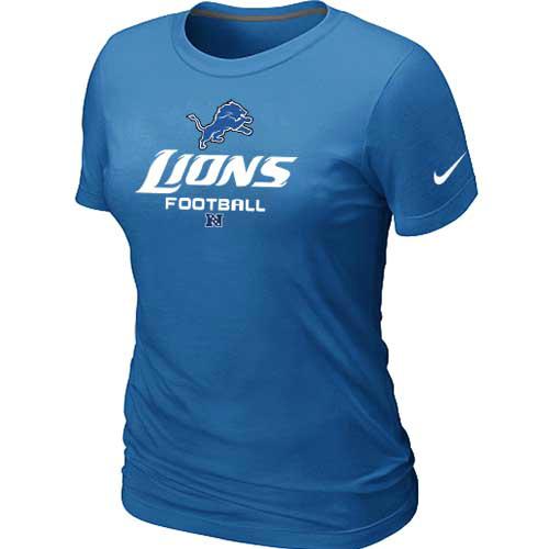 Cheap Women Nike Detroit Lions L.blue Critical Victory NFL Football T-Shirt