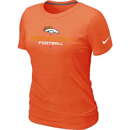 Cheap Women Nike Denver Broncos Orange Critical Victory NFL Football T-Shirt