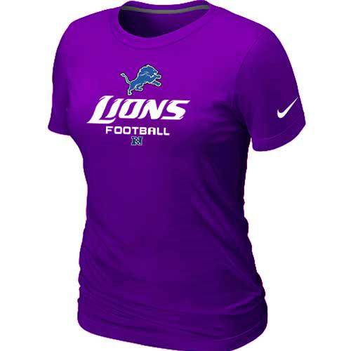 Cheap Women Nike Detroit Lions Purple Critical Victory NFL Football T-Shirt