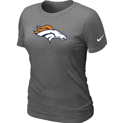 Cheap Women Nike Denver Broncos D.Grey Logo NFL Football T-Shirt