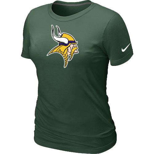 Cheap Women Nike Minnesota Vikings D.Green Logo NFL Football T-Shirt