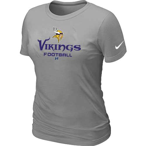 Cheap Women Nike Minnesota Vikings L.Grey Critical Victory NFL Football T-Shirt