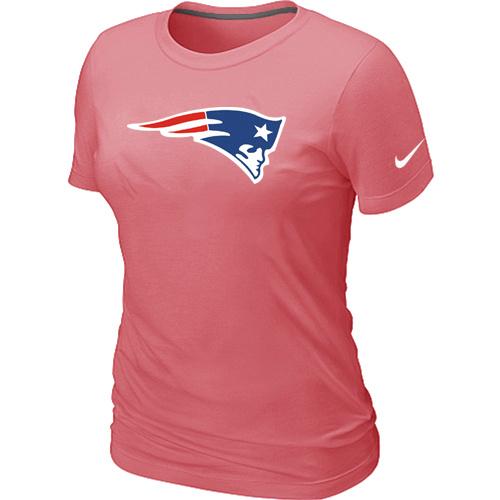 Cheap Women Nike New England Patriots Pink Logo NFL Football T-Shirt