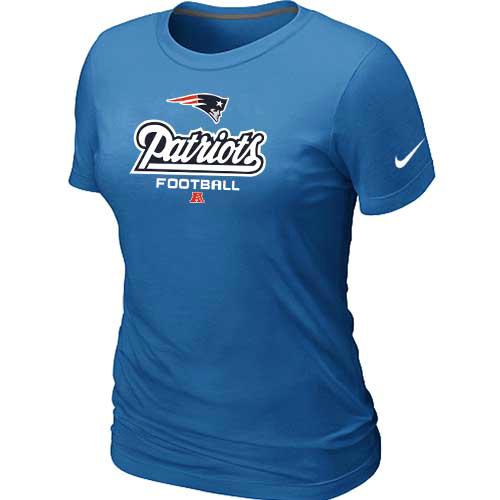 Cheap Women Nike New England Patriots L.blue Critical Victory NFL Football T-Shirt