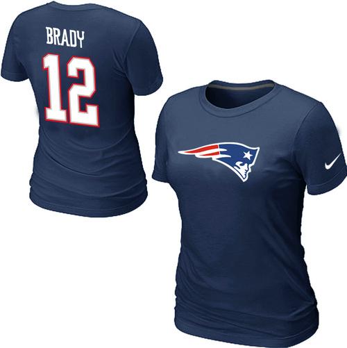 Cheap Women Nike New England Patriots Tom Brady Name & Number NFL Football T-Shirt