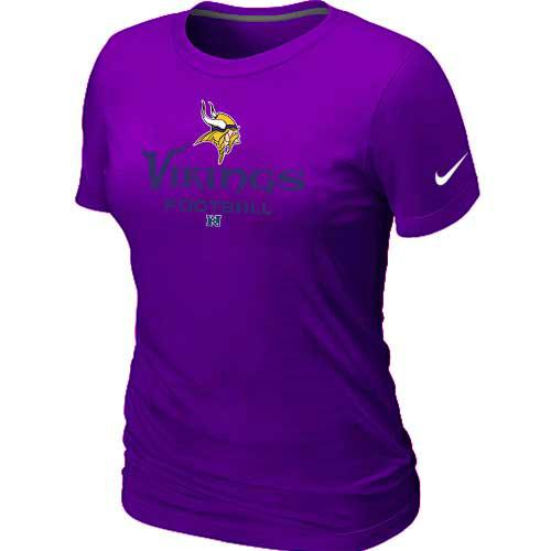 Cheap Women Nike Minnesota Vikings Purple Critical Victory NFL Football T-Shirt